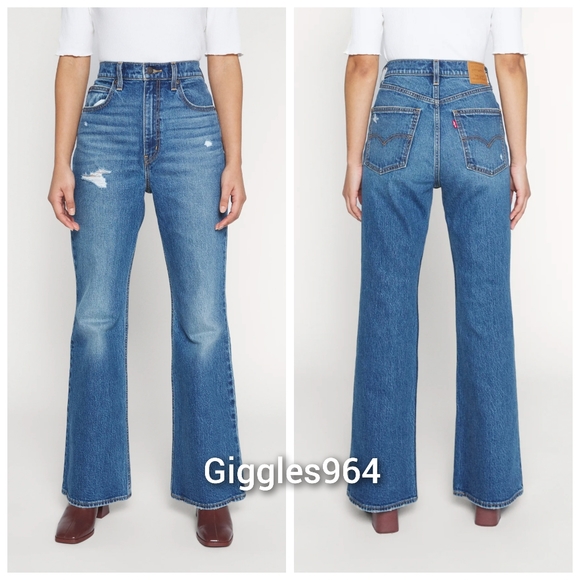 Levi's 70s High Rise Flare Jeans in Take it Out - Picture 10 of 11
